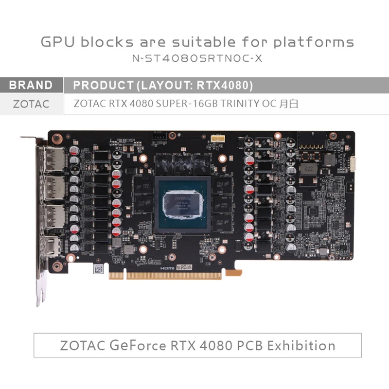 Bykski N-ST4080SRTNOC-X GPU ブロ - Rtx 4080 Water Cooling Block のレビューと価格